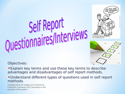 self report methods in research