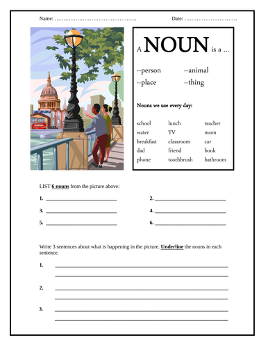 Nouns Worksheets