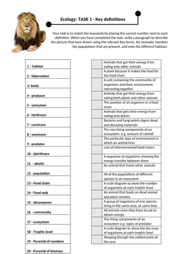 Ecology, Sampling and Populations - A complete set of resources for CIE ...