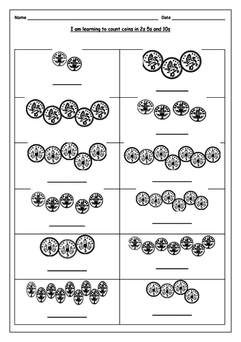 Counting in 2s, 5s and 10s powerpoint image