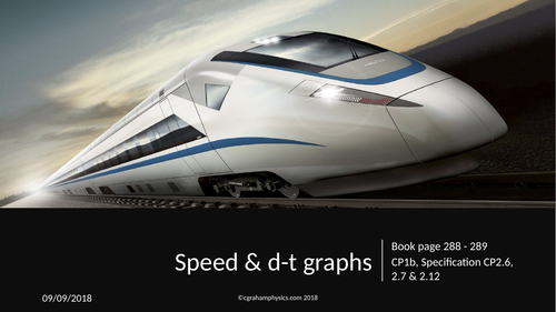 Edexcel GCSE (9-1) Physics CP1 Motion Lesson 2 (1b) D -  t graphs, L3 (1b) experiments about motion