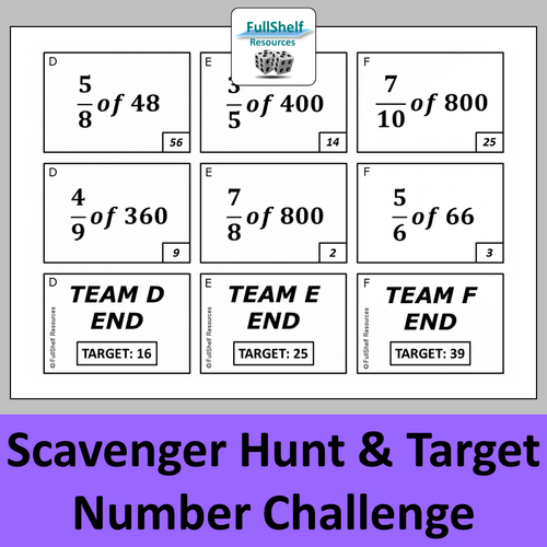 Fractions Of Amounts Game Teaching Resources