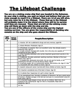 Lifeboat Activity Worksheet