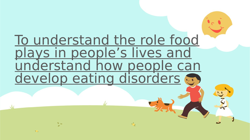 PSHE Eating disorders and healthy body image