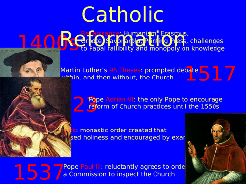 The Development of the Reformation | Teaching Resources