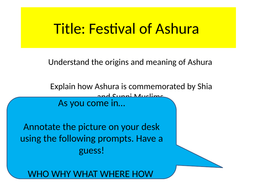 AQA A Islam practices - Ashura lesson and resources | Teaching Resources