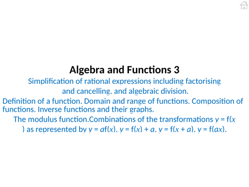 A Level Mathematics PowerPoint (Algebra and Functions) | Teaching Resources