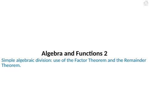 A Level Mathematics PowerPoint (Algebra and Functions) | Teaching Resources
