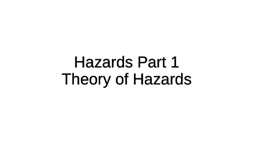 NEW A-Level Geography: Hazards