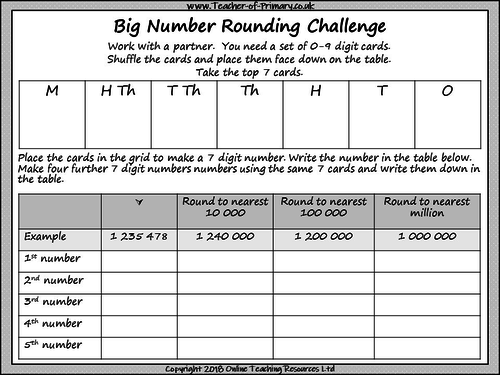 Rounding Whole Numbers - Year 6 | Teaching Resources