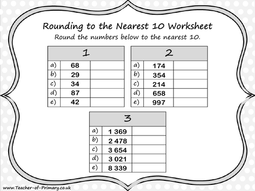 Rounding Whole Numbers - Year 6 | Teaching Resources