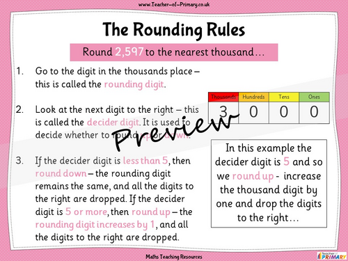 Rounding Whole Numbers - KS2 | Teaching Resources