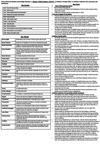 Edexcel Henry VIII and his ministers knowledge organisers/revision ...