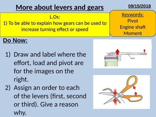 P8.5 More about levers and gears (AQA)