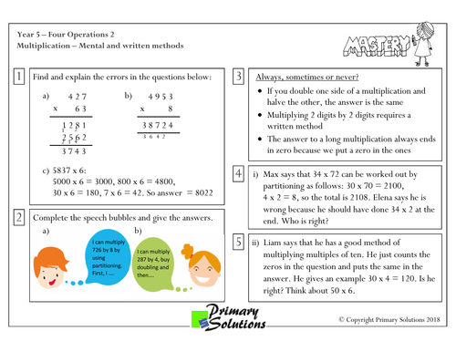 addition reasoning and problem solving year 5