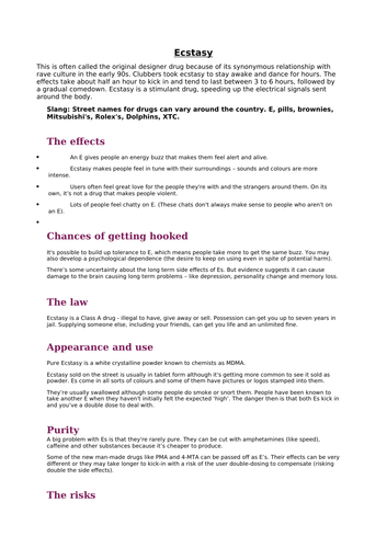 Drugs | Teaching Resources