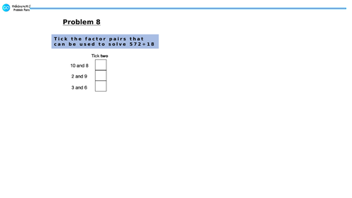 White Rose Year 6 Block 2 Four Operations - Division Using Factors