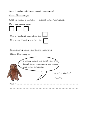 White Rose Maths, Year 1, Autumn Block 1, Week 3. | Teaching Resources