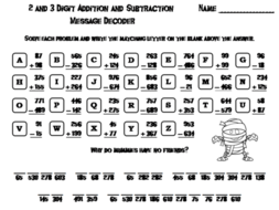 2 and 3 Digit Addition and Subtraction W-W/O Regrouping Halloween Math ...