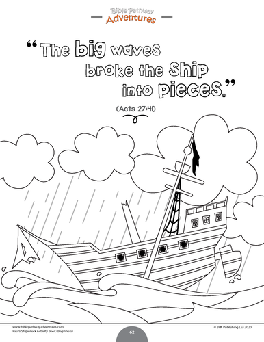 Paul's Shipwreck Activity Book for Beginners | Teaching Resources