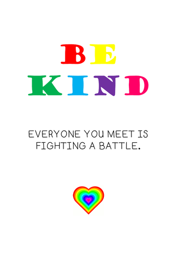 'Be Kind' themed poster - 5 A4 Posters Included | Teaching Resources