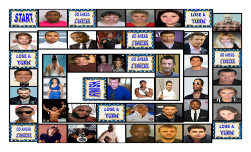 Celebrities Acting Irresponsibly Legal Size Photo Board Game | Teaching ...