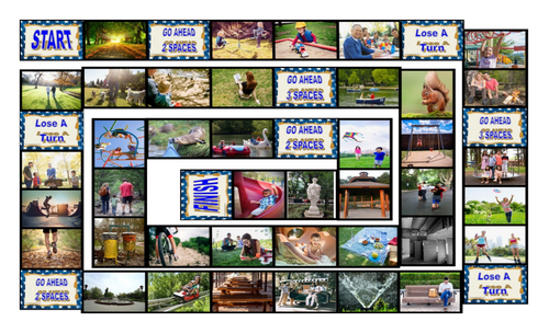 Park Things and Activities Legal Size Photo Board Game | Teaching Resources