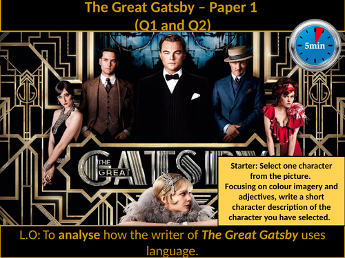 AQA English Language Paper 1: The Great Gatsby