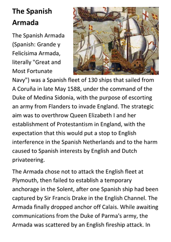 essay on spanish armada