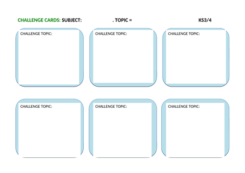 Art & Design Most Able / Gifted & Talented Challenge Task Cards ...