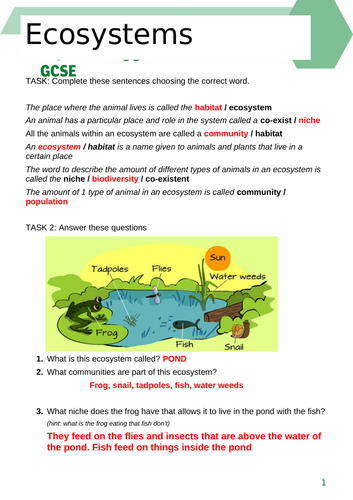 Ecosystems | Teaching Resources