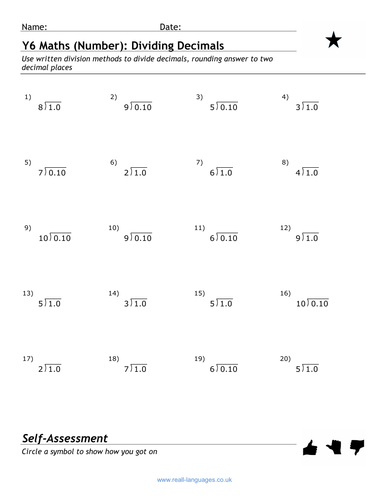 Y6 Mathematics: 8 Sets of Differentiated Worksheets on Decimals ...