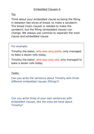 Embedded clauses homework image
