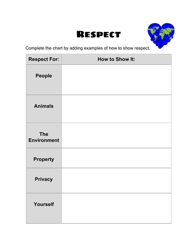 Showing Respect - Presentation, Activity Sheet, Crossword Puzzle and ...