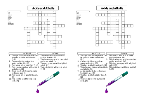 Acid and Alkali crossword