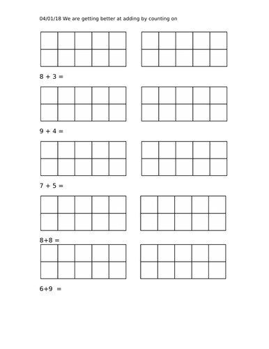 Ten Frame Addition | Teaching Resources