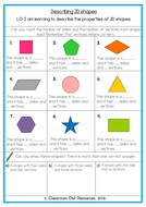 year 2 maths identifying properties of 2d shapes differentiated