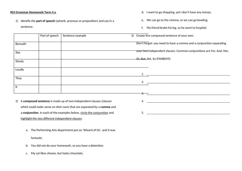 Grammar worksheets | Teaching Resources