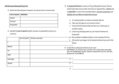 grammar worksheets teaching resources
