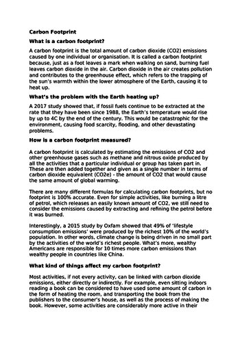 carbon footprint essay conclusion