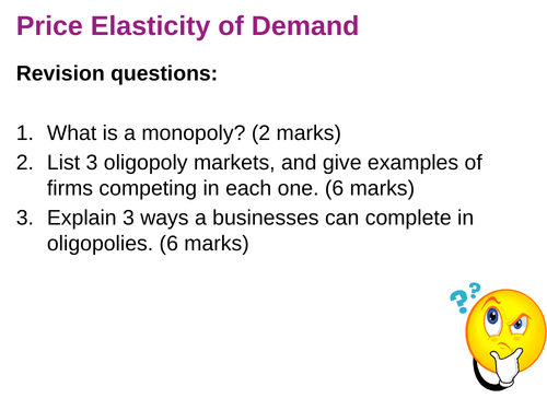 Price Elasticity of Demand