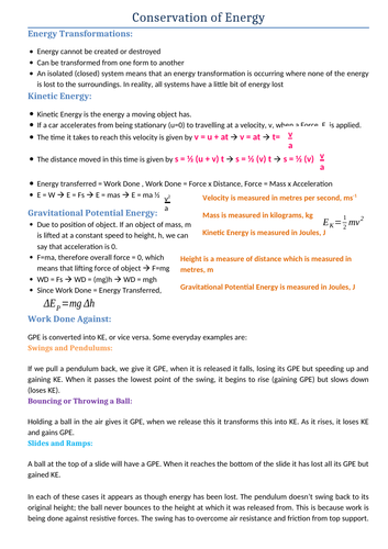 conservation-of-energy-teaching-resources