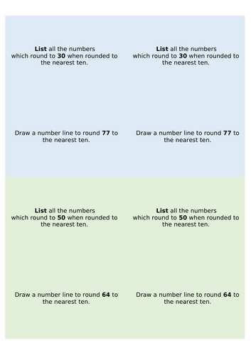 Year 4 - Rounding to the nearest ten (WRMH - 2019)