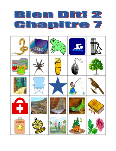 Bien Dit 2 Chapitre 7 Bingo