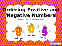 Ordering Positive and Negative Numbers | Teaching Resources