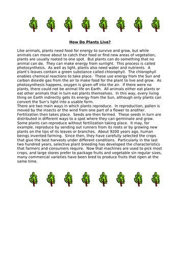 Non-chronological texts - subheadings needed