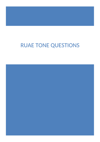 RUAE (Reading for Understanding, Analysis and Evaluating) Tone questions