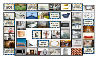 House Rooms And Furniture Spanish Legal Size Photo Board Game