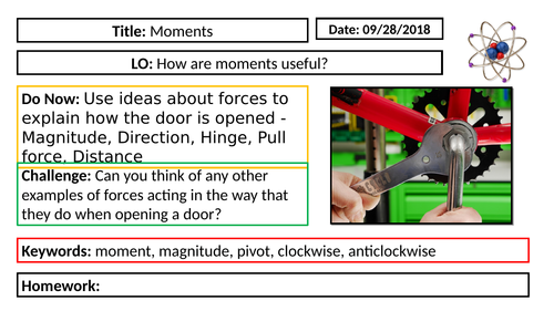 AQA GCSE Physics New Specification - P5 Moments