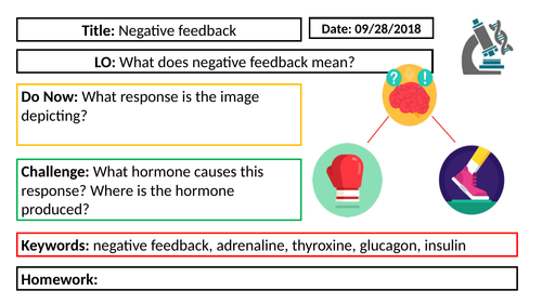 AQA GCSE Biology New Specification - B5 Negative feedback